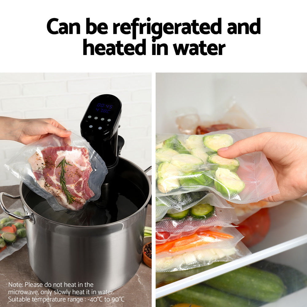 2 Rolls Food Vacuum Sealer Bags Storage Saver Heat Sealing Bag Pack 28CMX6M-5