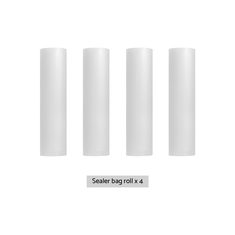 4 Rolls Food Vacuum Sealer Bags Storage Saver Heat Sealing Bag Pack 28CMX6M-2