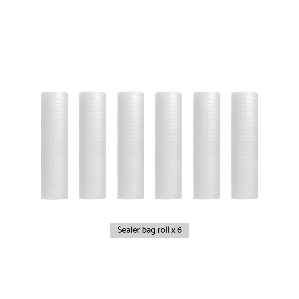 6 Rolls Food Vacuum Sealer Bags Storage Saver Heat Sealing Bag Pack 28CMX6M-2
