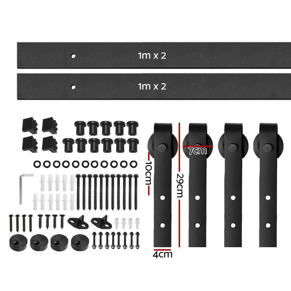 Cefito Sliding Barn Door Hardware Track Set 4m-1