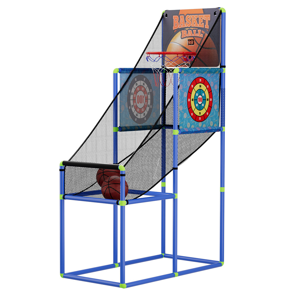 Basketball Arcade Game Electronic Scorer 3 Games Adjustable Kids Blue-0