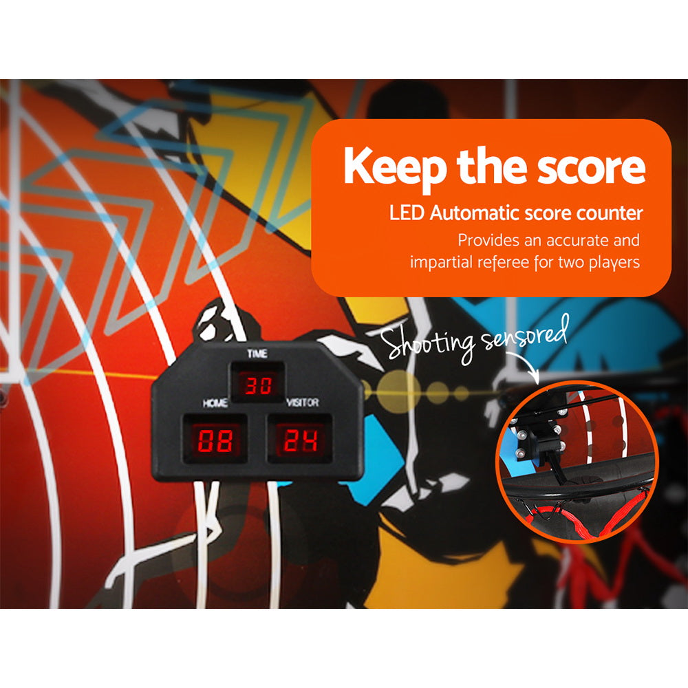 Basketball Arcade Game Electronic Scorer 8 Games Double Shoot Black-6