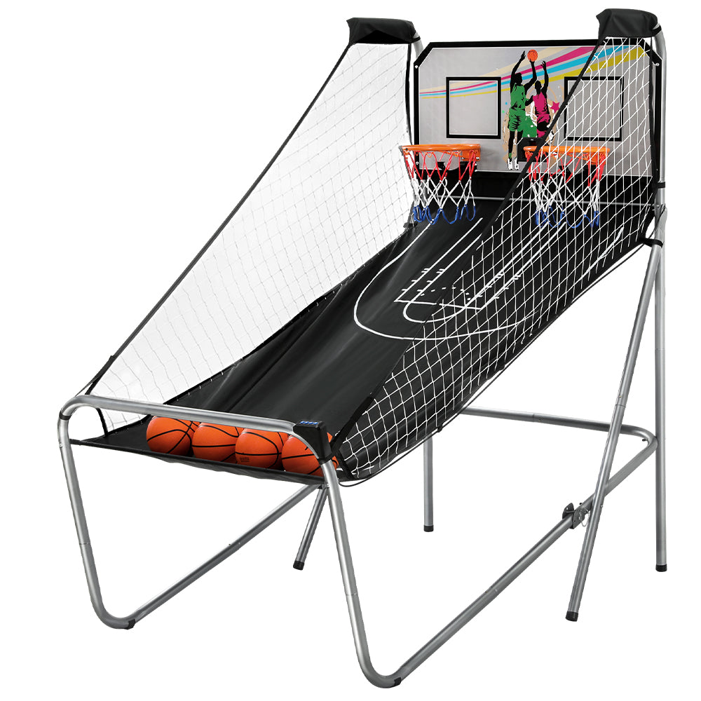 Basketball Arcade Game Electronic Scorer 8 Games Double Shoot Grey-0