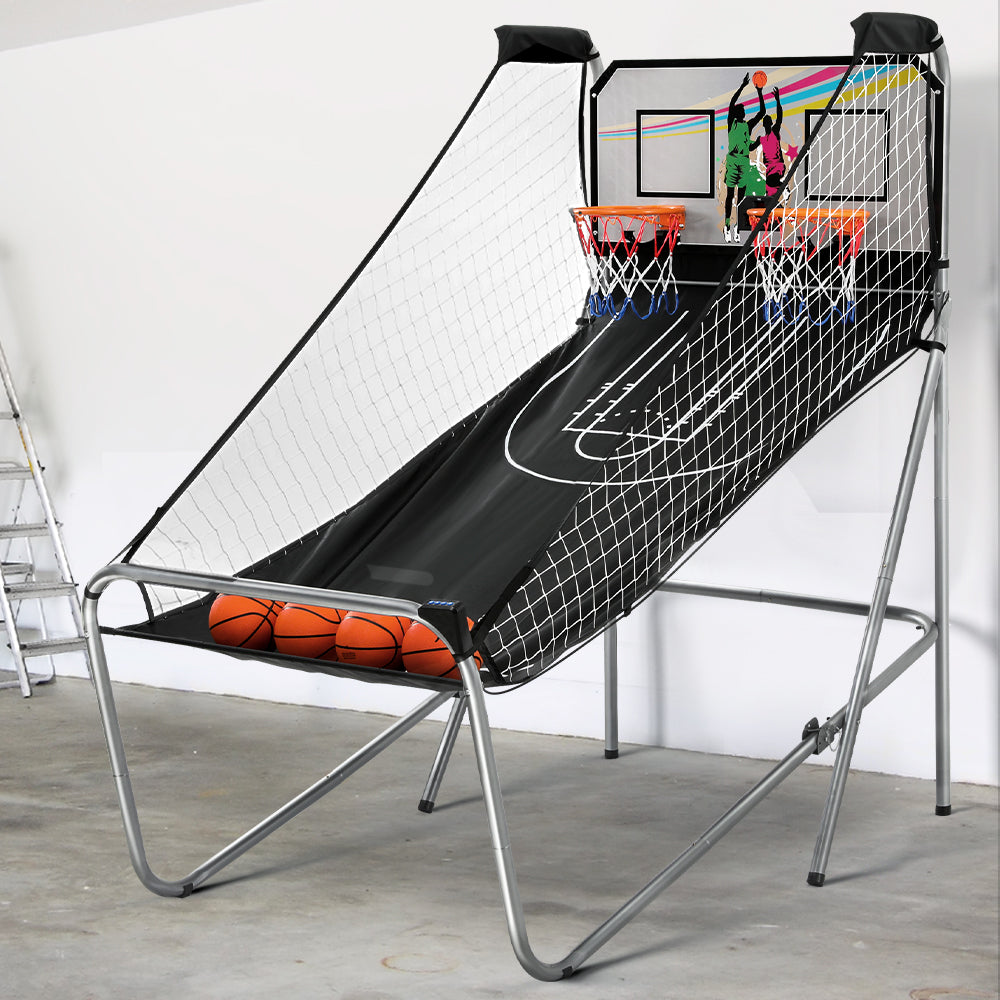 Basketball Arcade Game Electronic Scorer 8 Games Double Shoot Grey-5