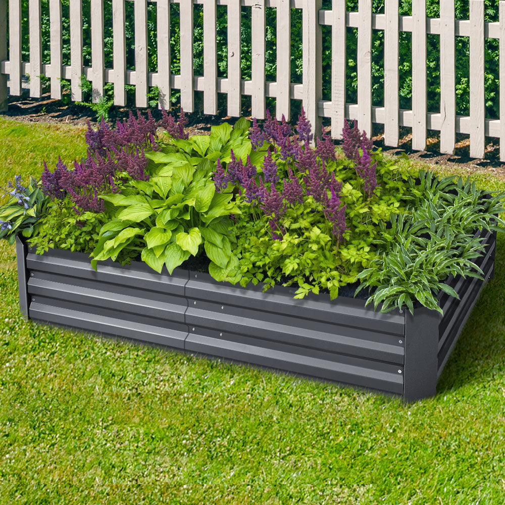 Green Fingers Garden Bed 150x90cm Planter Box Raised Container Galvanised Steel-7