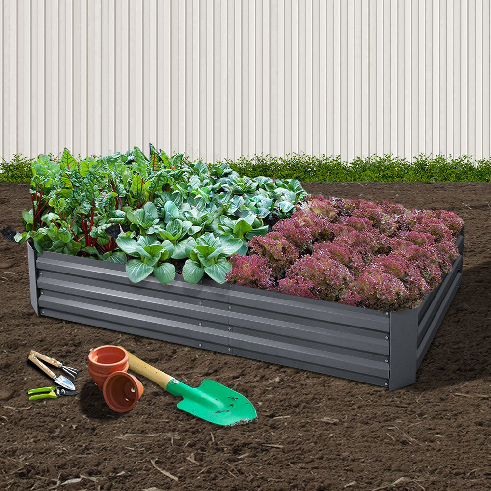 Green Fingers Garden Bed 180x90cm Planter Box Raised Container Galvanised Steel-7