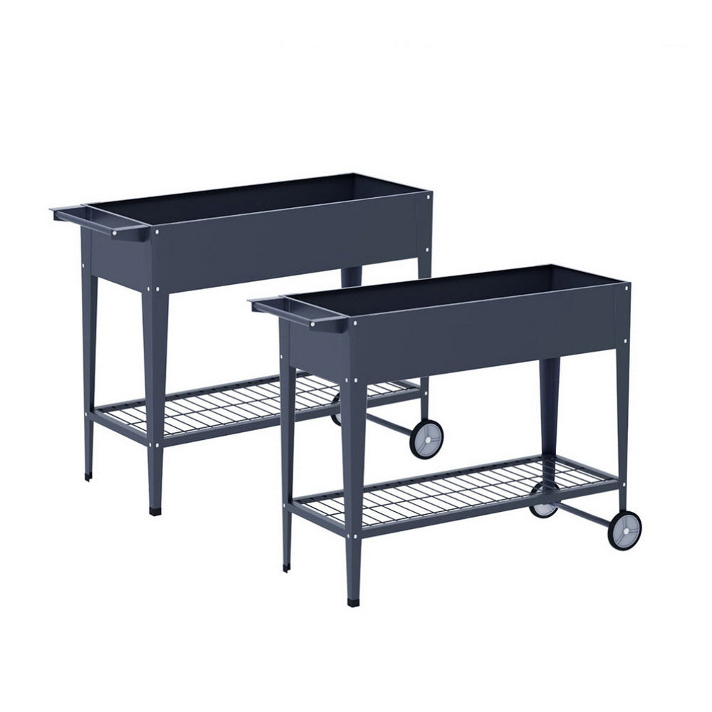 Green Fingers Raised Garden Bed x2 Elevated 100X40X80cm Planter Box Raised Container Herb-0