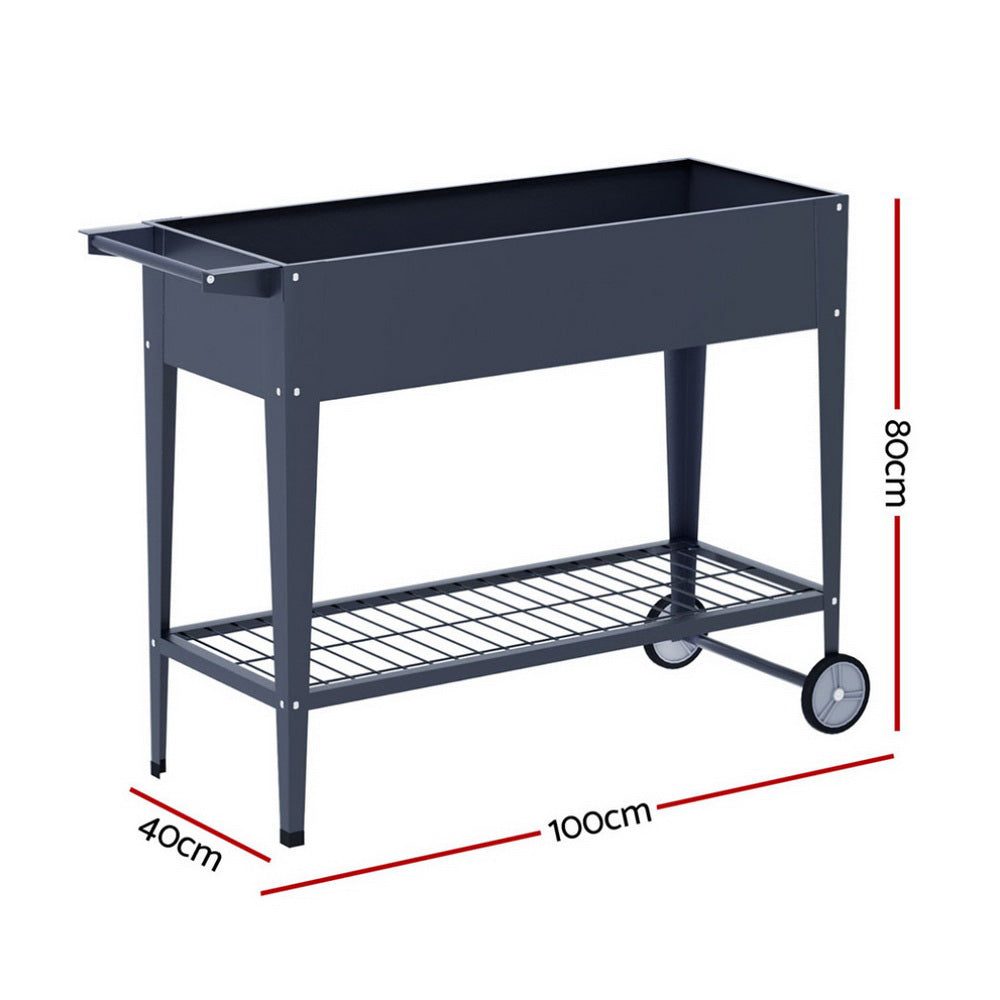 Green Fingers Raised Garden Bed x2 Elevated 100X40X80cm Planter Box Raised Container Herb-1