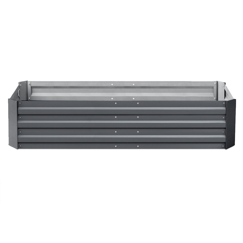 Green Fingers 2x Garden Bed 150x90cm Planter Box Raised Container Galvanised Herb-2