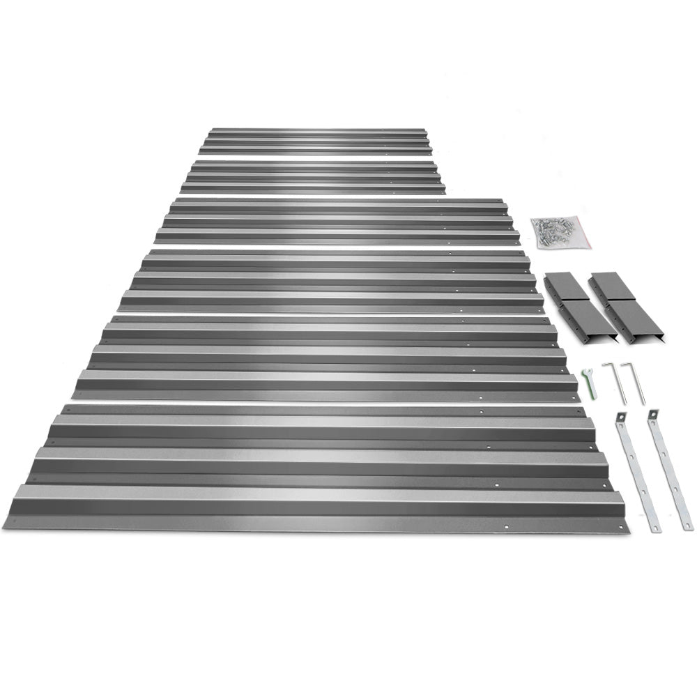 Green Fingers 2x Garden Bed 150x90cm Planter Box Raised Container Galvanised Herb-6