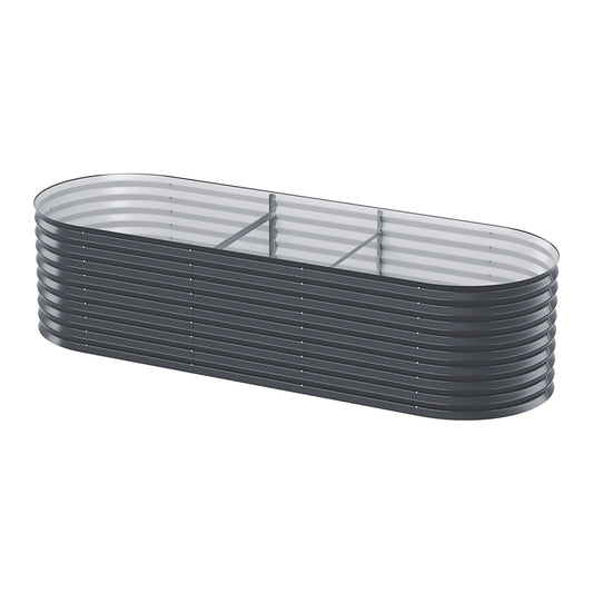 Greenfingers Garden Bed 240X80X56cm Oval Planter Box-0