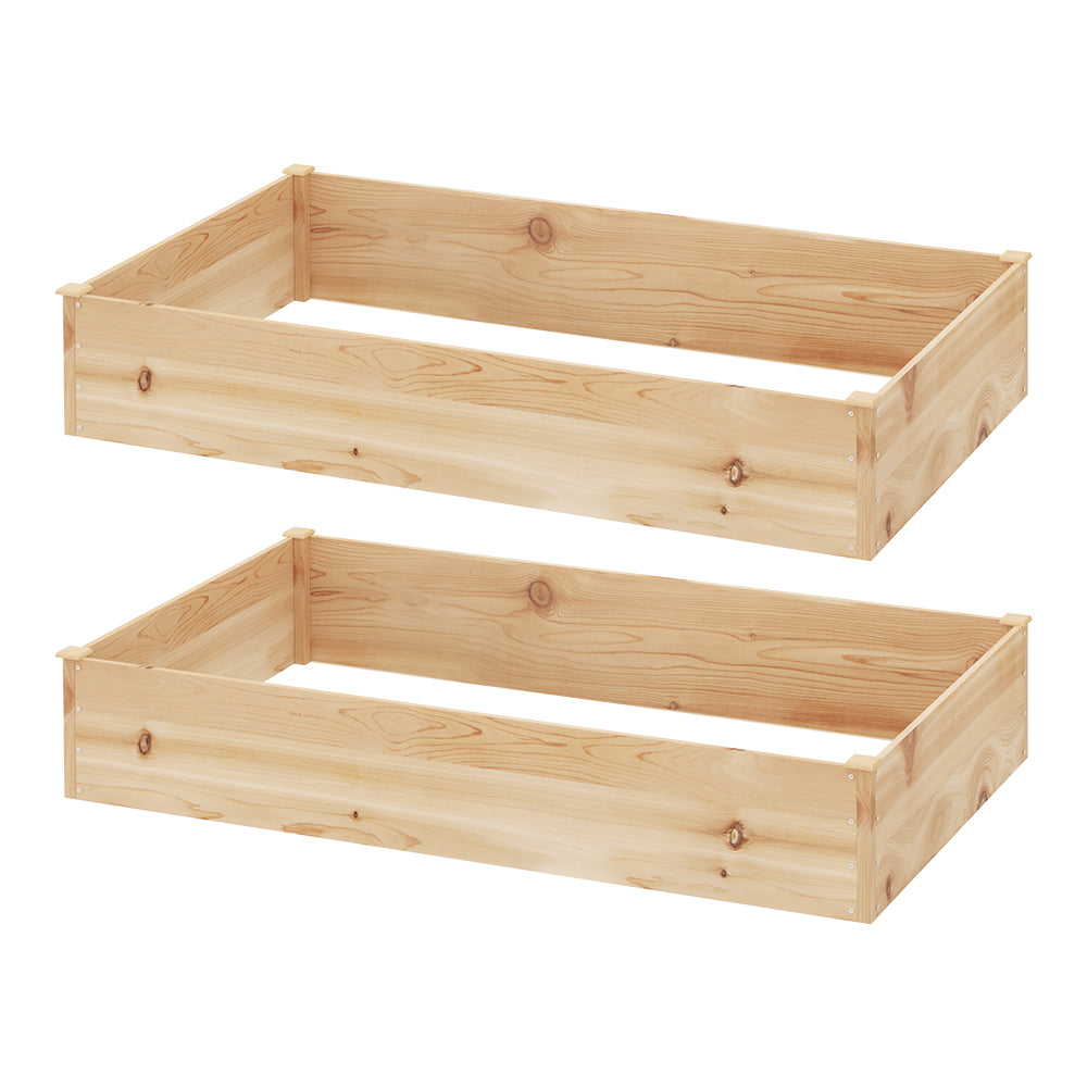 Green Fingers Garden Bed 150x90x30cm Wooden Planter Box Raised Container Growing-0