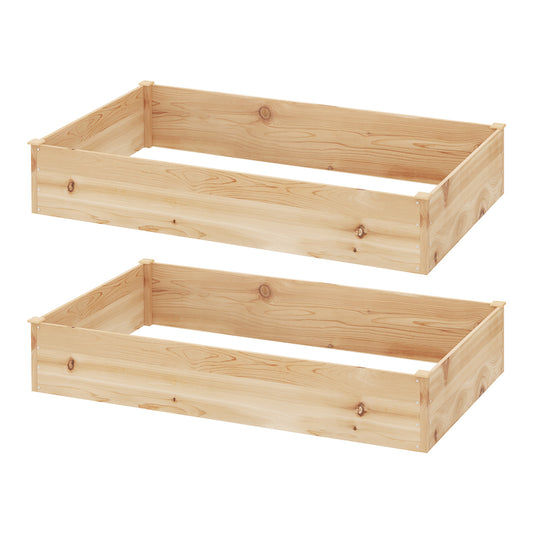 Green Fingers Garden Bed 150x90x30cm Wooden Planter Box Raised Container Growing-0