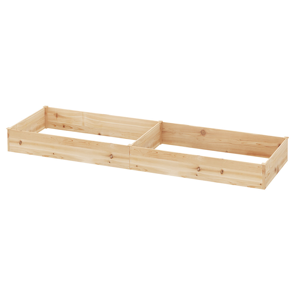 Green Fingers Garden Bed 150x90x30cm Wooden Planter Box Raised Container Growing-2