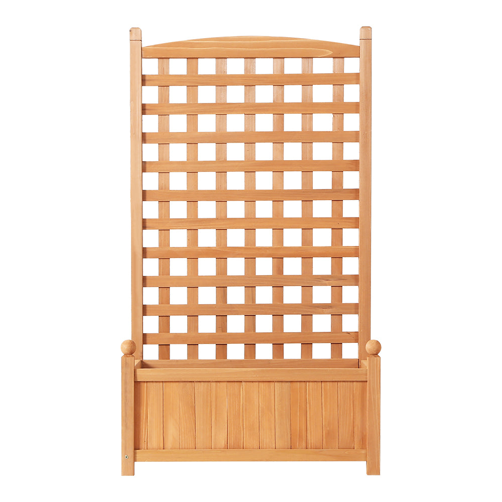 Green Fingers Garden Bed Wooden 64x35x115cm Planter Raised Box Container Trellis-2