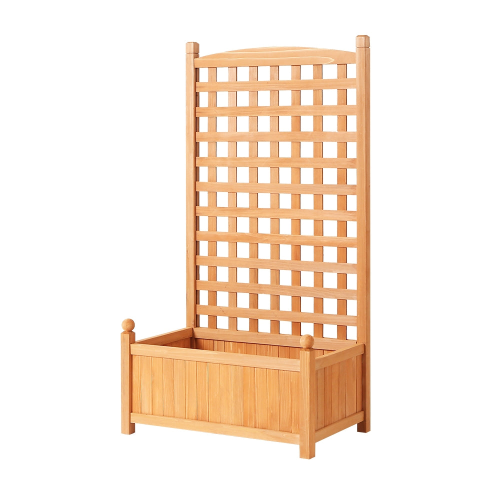 Green Fingers Garden Bed Wooden 64x35x115cm Planter Raised Box Container Trellis-6
