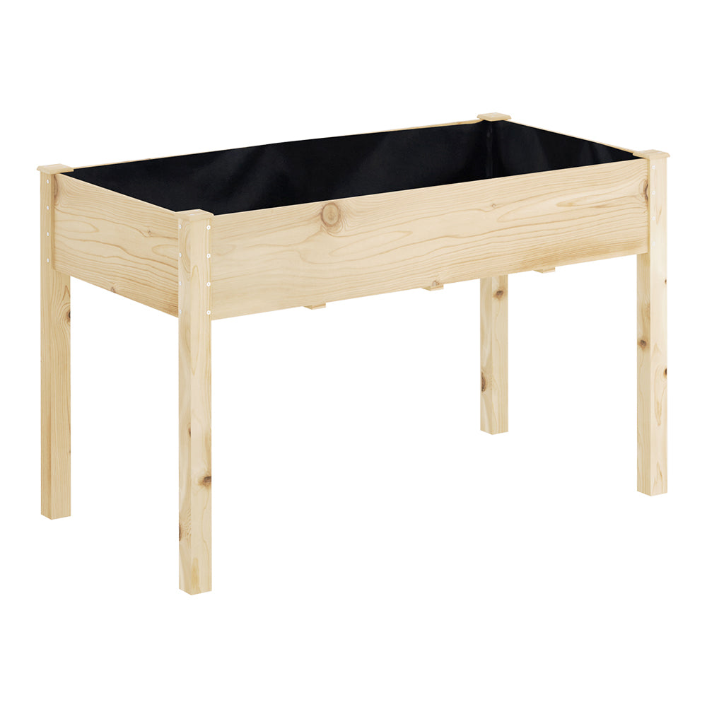 Green Fingers Garden Bed Elevated 120x60x80cm Wooden Planter Box Raised Container-6
