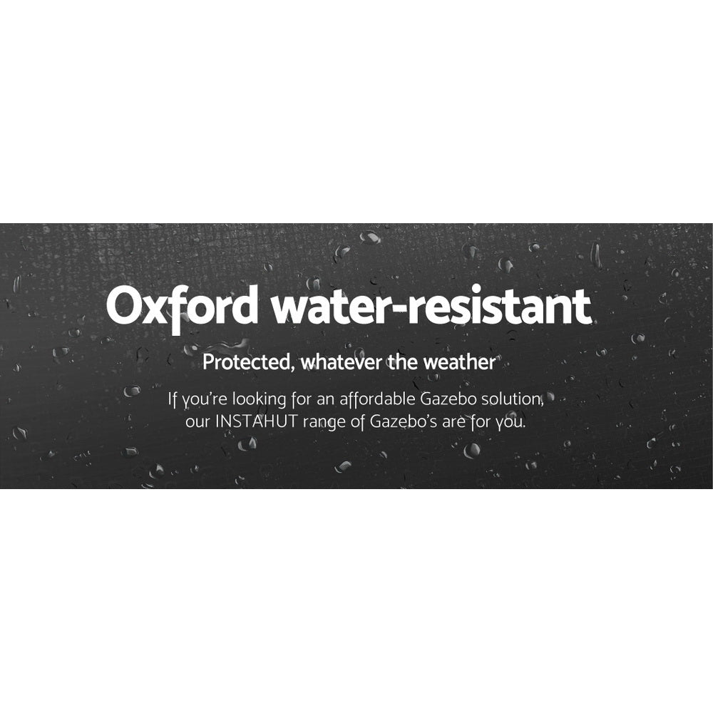 Instahut Gazebo Pop Up Marquee 3x4.5 Folding Tent Wedding Gazebos 500D Black-4