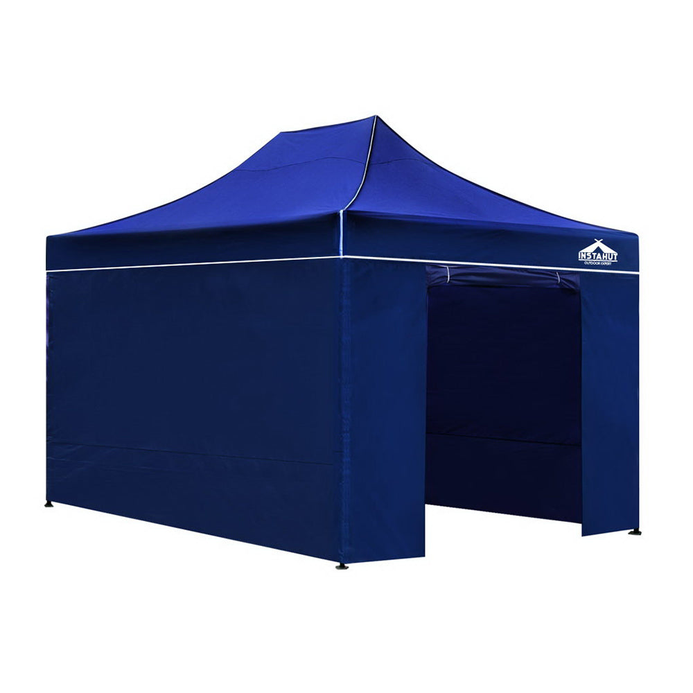 Instahut Gazebo 3x4.5 Pop Up Marquee Folding Tent Wedding Gazebos Camping Outdoor Shade Canopy Blue-0