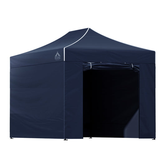 Instahut Gazebo 3x4.5 Pop Up Marquee Folding Tent Wedding Gazebos Camping Outdoor Shade Canopy Navy-0