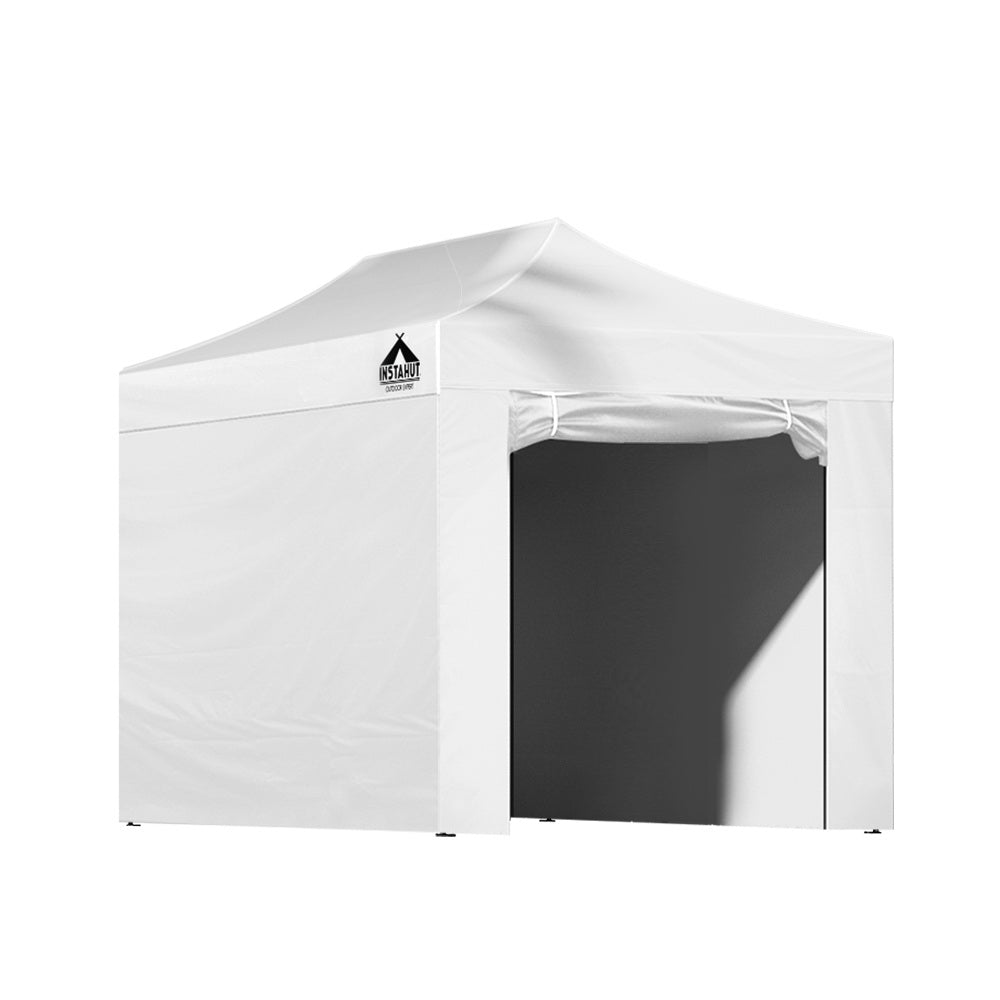 Instahut Gazebo 3x4.5 Pop Up Marquee Folding Tent Wedding Gazebos Camping Outdoor Shade Canopy White-0