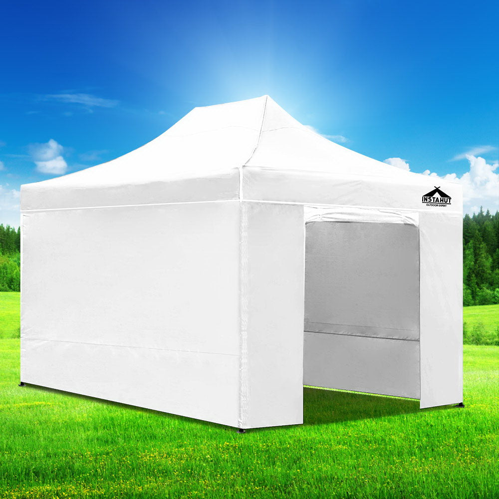 Instahut Gazebo 3x4.5 Pop Up Marquee Folding Tent Wedding Gazebos Camping Outdoor Shade Canopy White-6