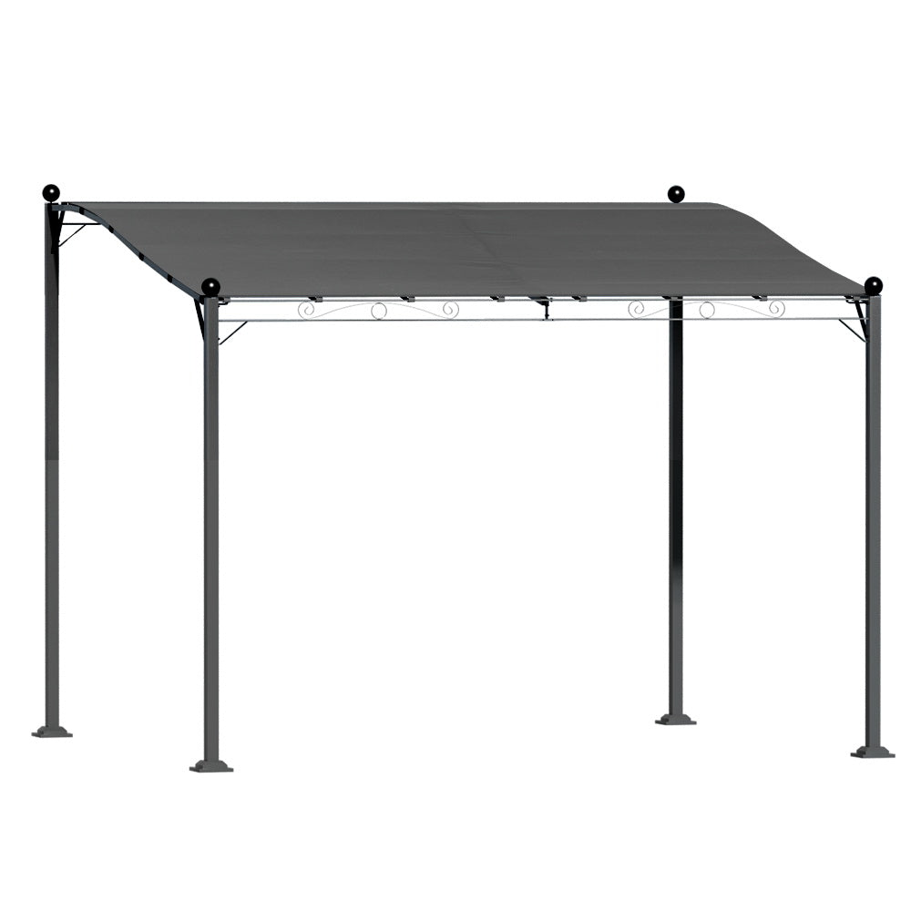 Instahut Gazebo Marquee 3m Outdoor Event Wedding Tent Camping Party Shade Iron Art Canopy Grey-0