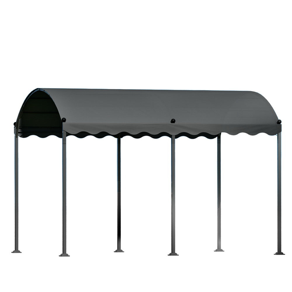 Instahut Gazebo Marquee 4x3m Outdoor Event Wedding Tent Camping Party Shade Iron Art Canopy Grey-6