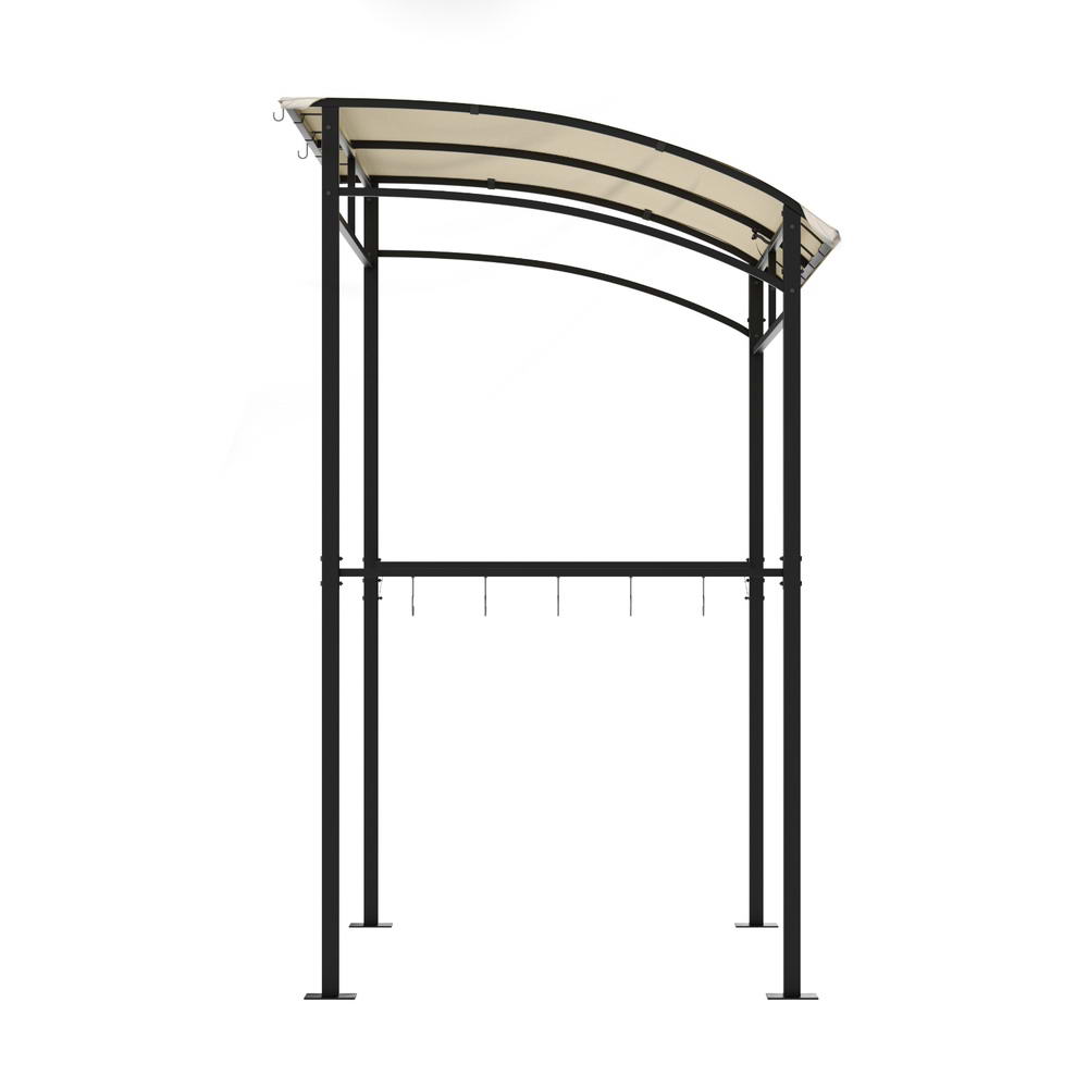 Instahut Gazebo Outdoor BBQ Grill Patio Garden Marquee Shade Shelter Shelf Hooks Beige-2
