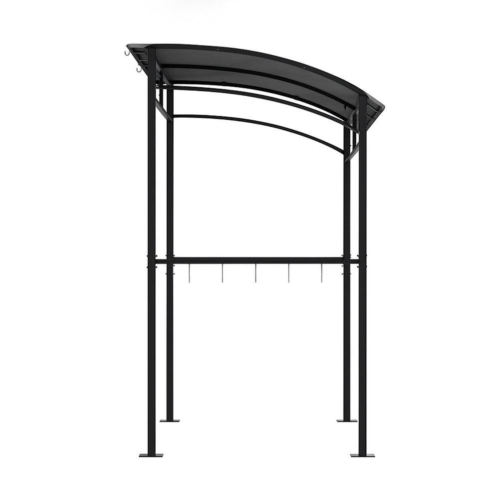 Instahut Gazebo Outdoor BBQ Grill Patio Garden Marquee Shade Shelter Shelf Hooks Grey-2