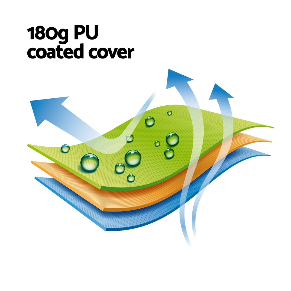 Instahut Gazebo Outdoor BBQ Grill Patio Garden Marquee Shade Shelter Shelf Hooks Grey-5