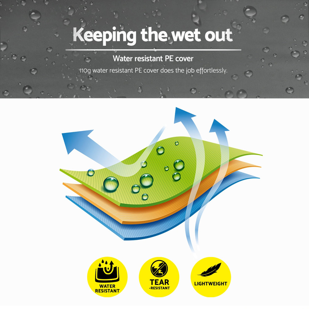 Instahut Gazebo 3x3m Marquee Outdoor Wedding Party Event Tent Home Iron Art Shade Grey-5