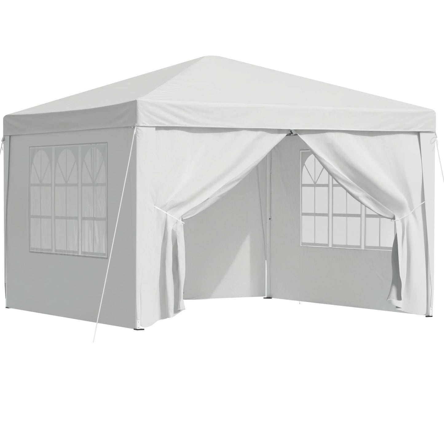 Instahut Gazebo 3x3 Pop Up Marquee Folding Tent Wedding Gazebos Camping Outdoor Canopy White-0