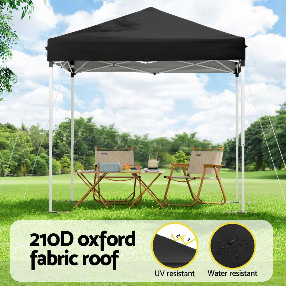 Instahut Gazebo 2x2m Outdoor Patio Garden Marquee Shade Black-3