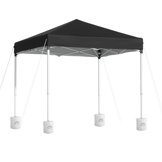Instahut Gazebo 2x2m Outdoor Patio Garden Marquee Shade w/ Base Pods Black-0