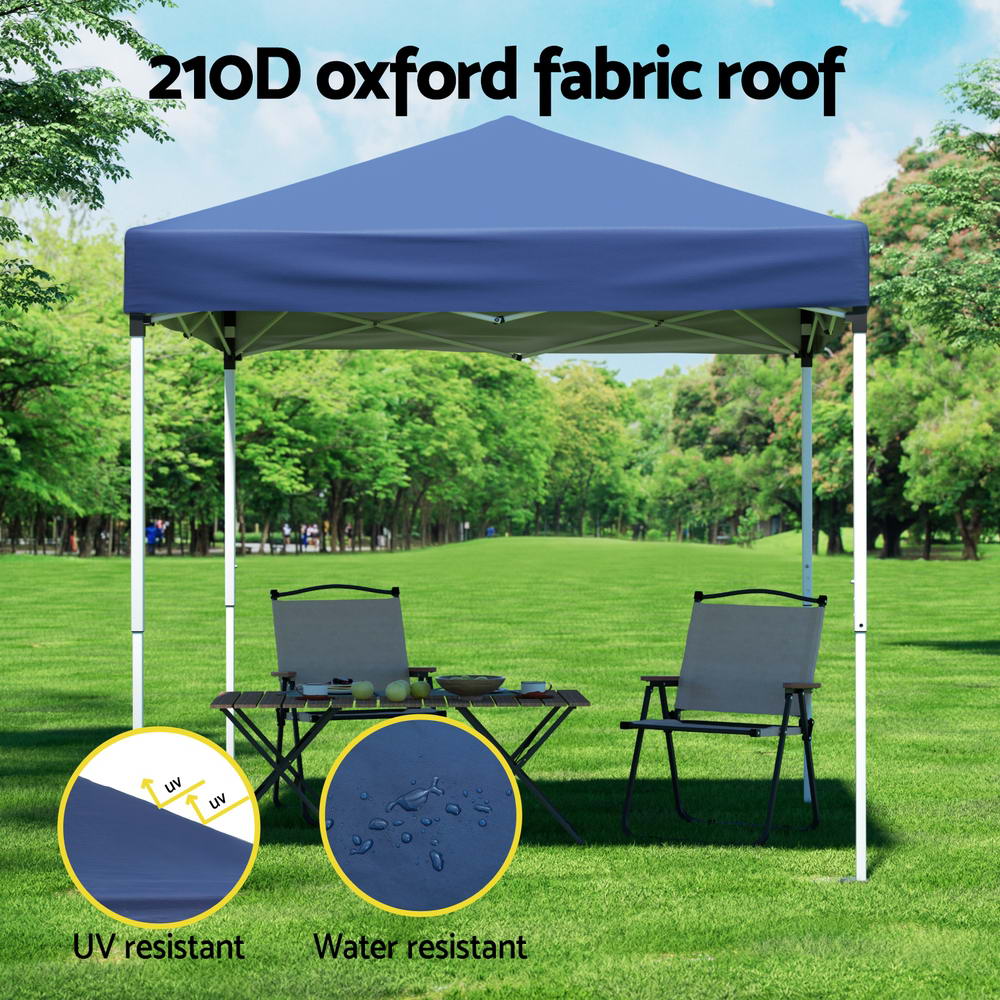 Instahut Gazebo 2x2m Outdoor Patio Garden Marquee Shade Blue-3