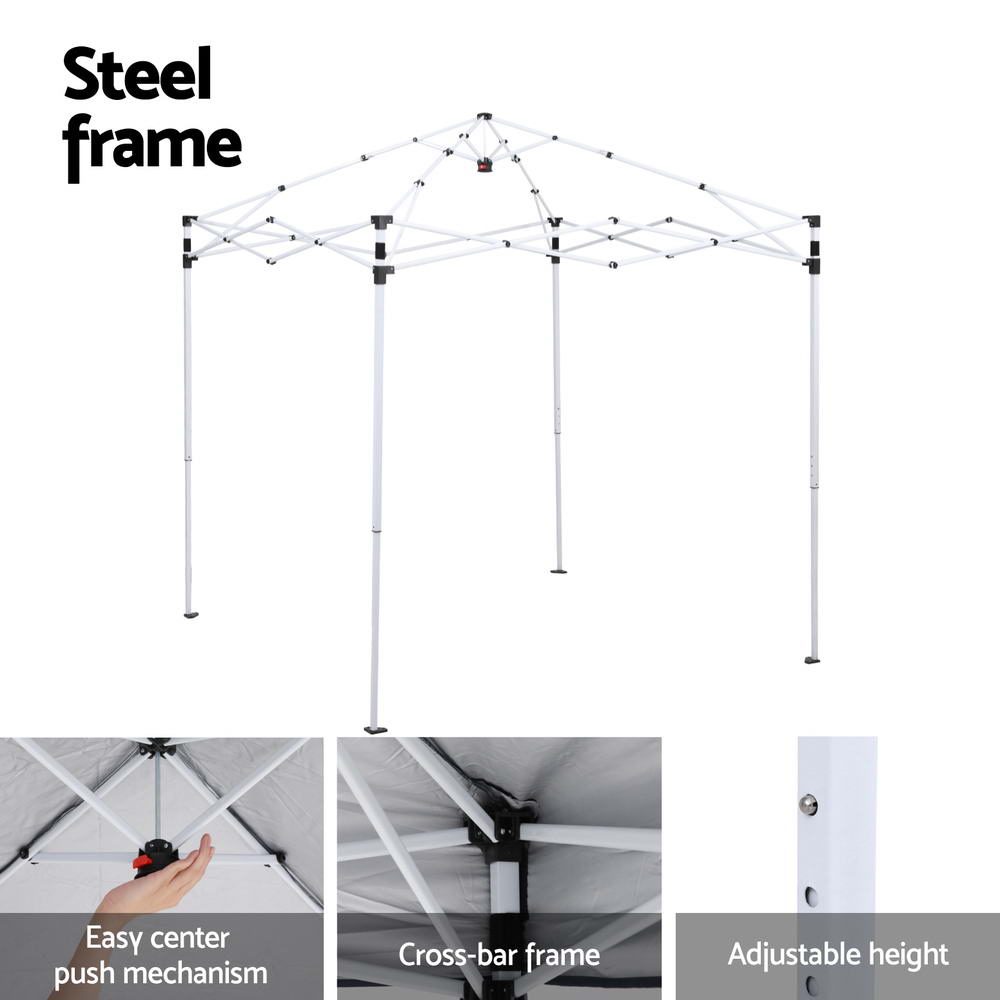 Instahut Gazebo 2x2m Outdoor Patio Garden Marquee Shade Blue-5