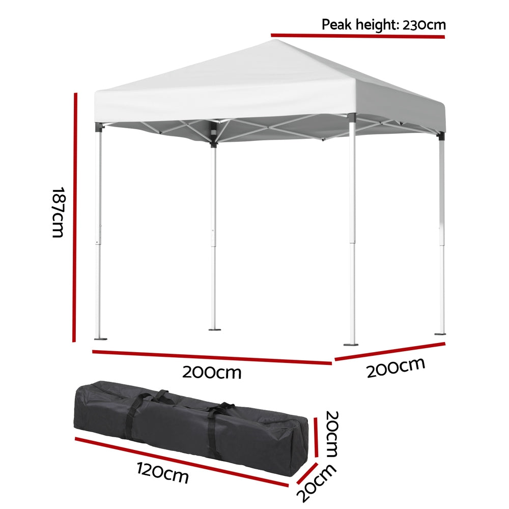 Instahut Gazebo 2x2m Outdoor Patio Garden Marquee Shade White-1