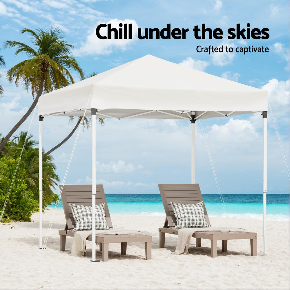 Instahut Gazebo 2x2m Outdoor Patio Garden Marquee Shade White-4