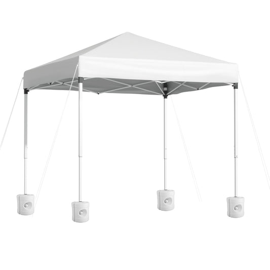 Instahut Gazebo 2x2m Outdoor Patio Garden Marquee Shade w/ Base Pods White-0