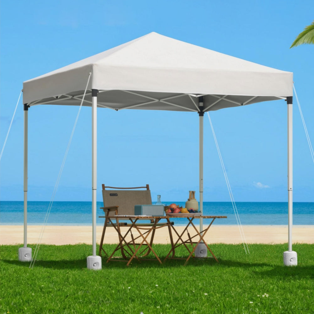 Instahut Gazebo 2x2m Outdoor Patio Garden Marquee Shade w/ Base Pods White-6