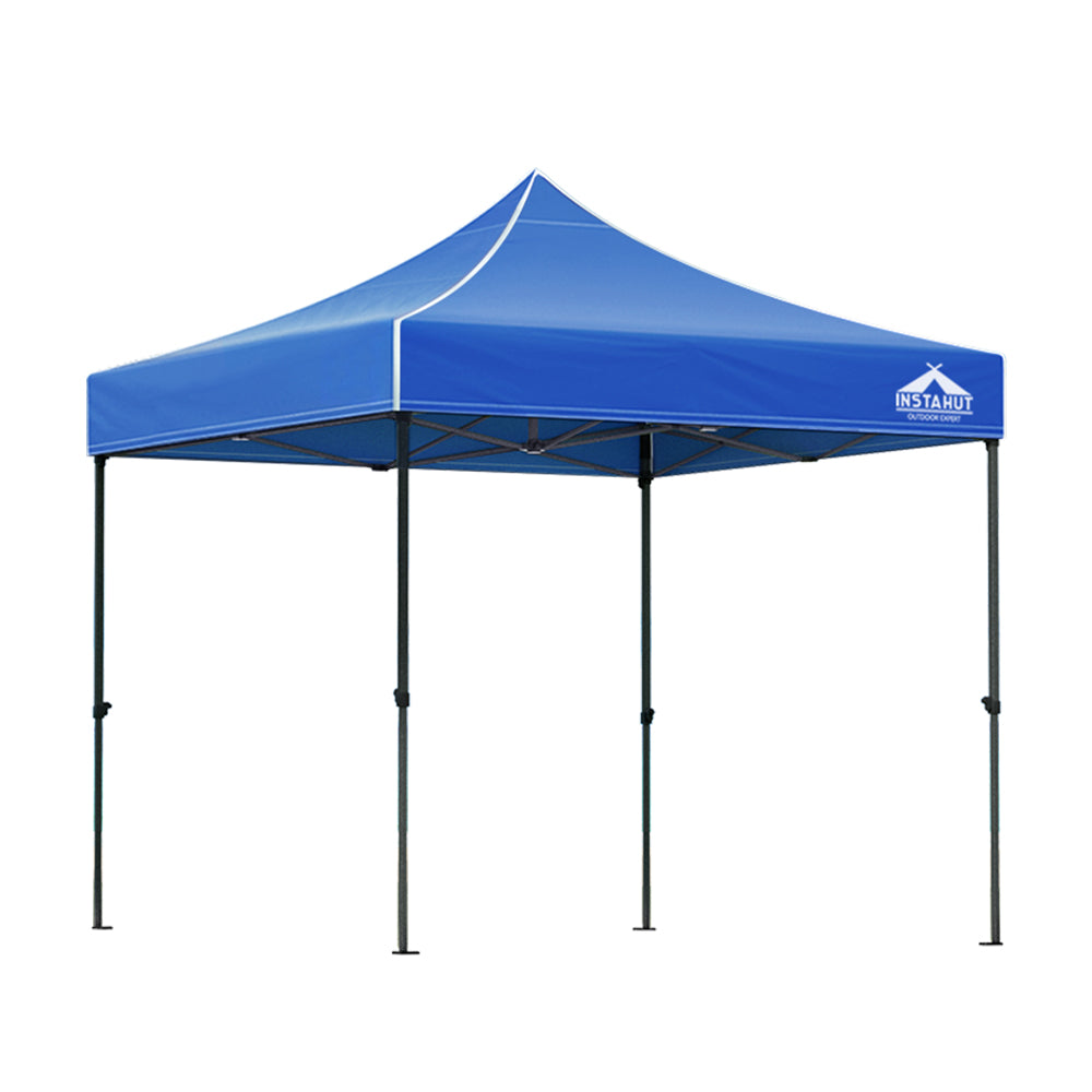 Instahut Gazebo Pop Up 3x3m w/Base Podx4 Marquee Folding Outdoor Wedding Camping Tent Shade Canopy Blue-0