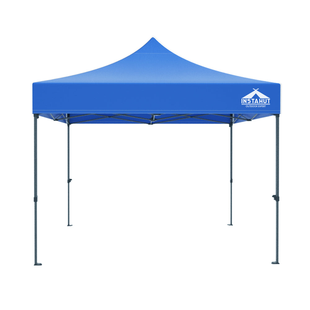 Instahut Gazebo Pop Up 3x3m w/Base Podx4 Marquee Folding Outdoor Wedding Camping Tent Shade Canopy Blue-3