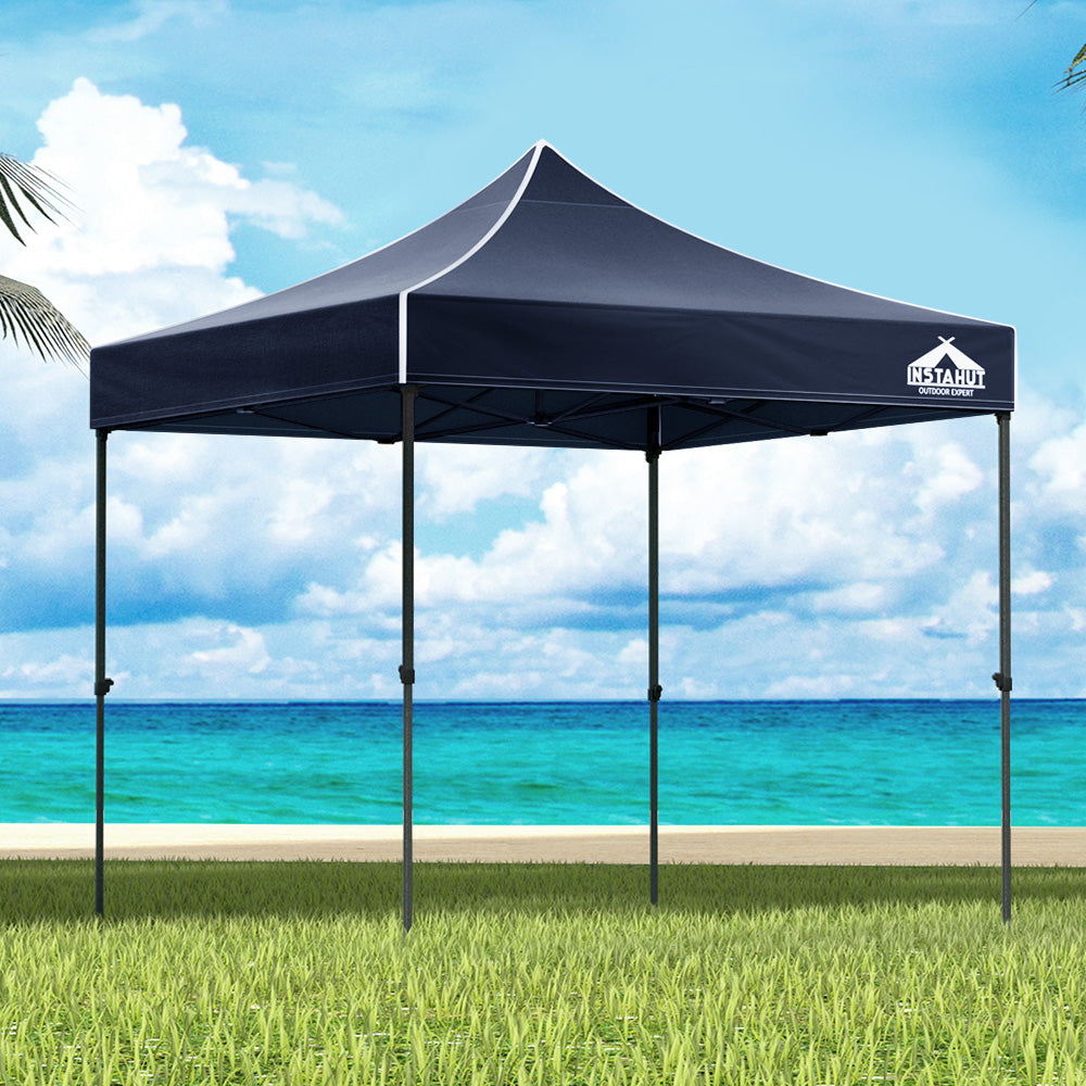 Instahut Gazebo Pop Up Marquee 3x3m Folding Tent Wedding Outdoor Camping Canopy Gazebos Shade Navy-7