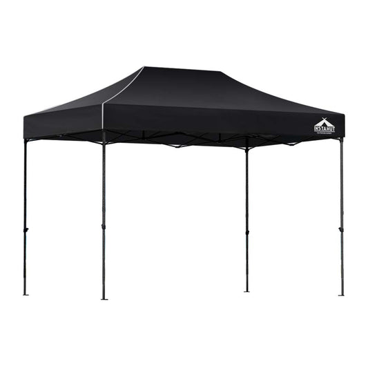 Instahut Gazebo Pop Up Marquee 3x4.5 Folding 500D Wedding Tent Base Pod Black-0