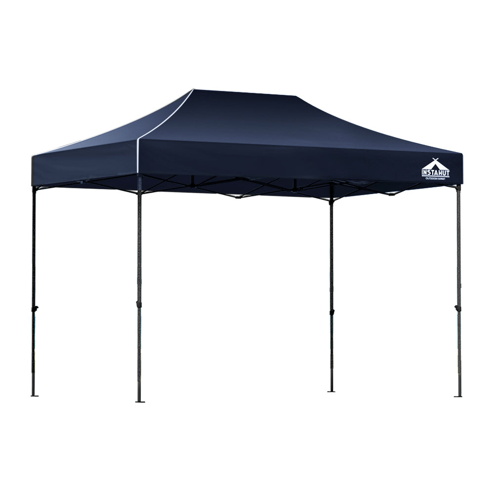 Instahut Gazebo Pop Up Marquee 3x4.5m Folding Tent Camping 500D Oxford Navy-0