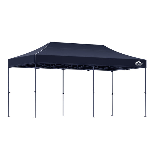 Instahut Gazebo Pop Up Marquee 3x6 Folding Tent Wedding 500D Oxford Camping Navy-0