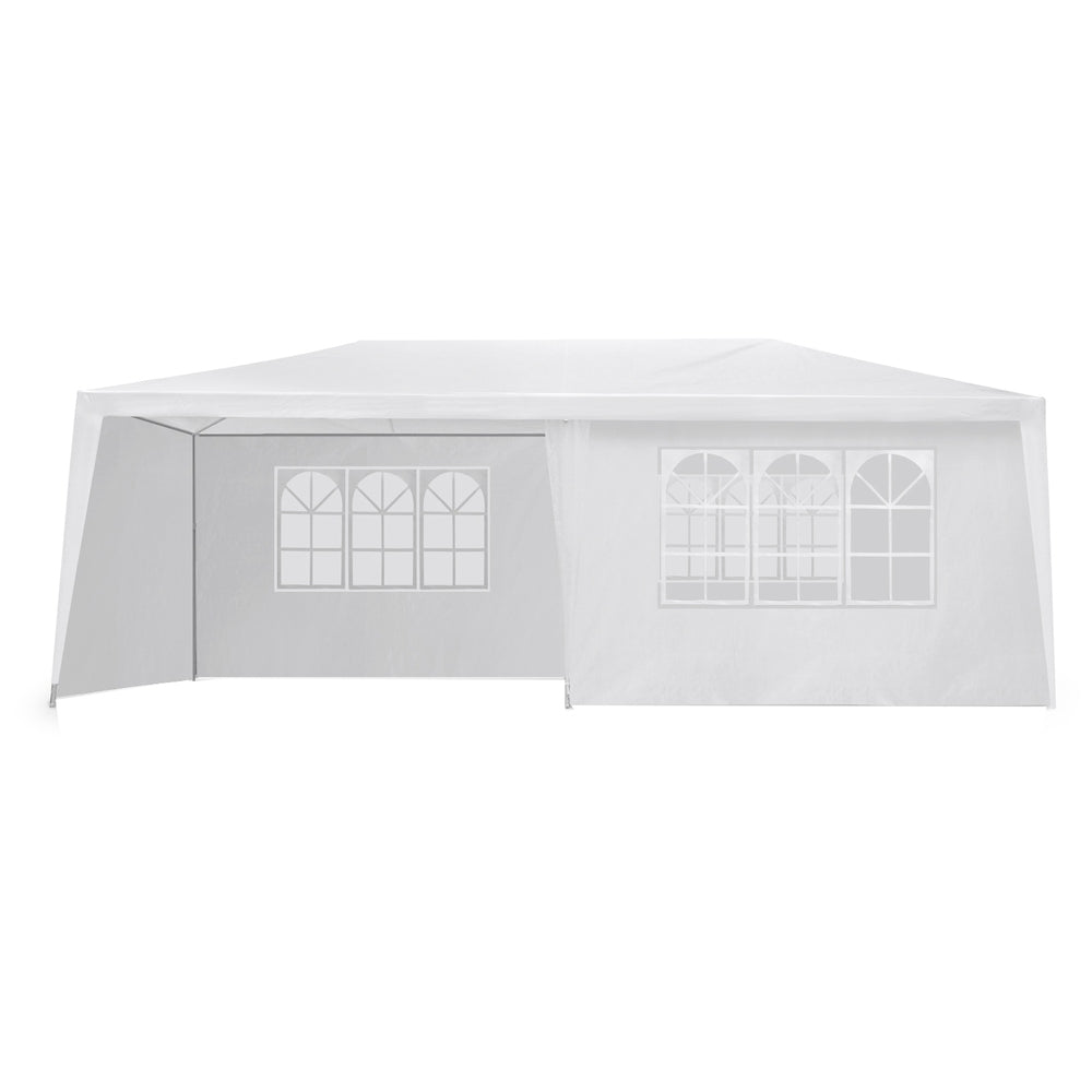 Instahut Gazebo 3x6m Marquee Wedding Party Tent Outdoor Camping Side Wall Canopy 6 Panel White-2