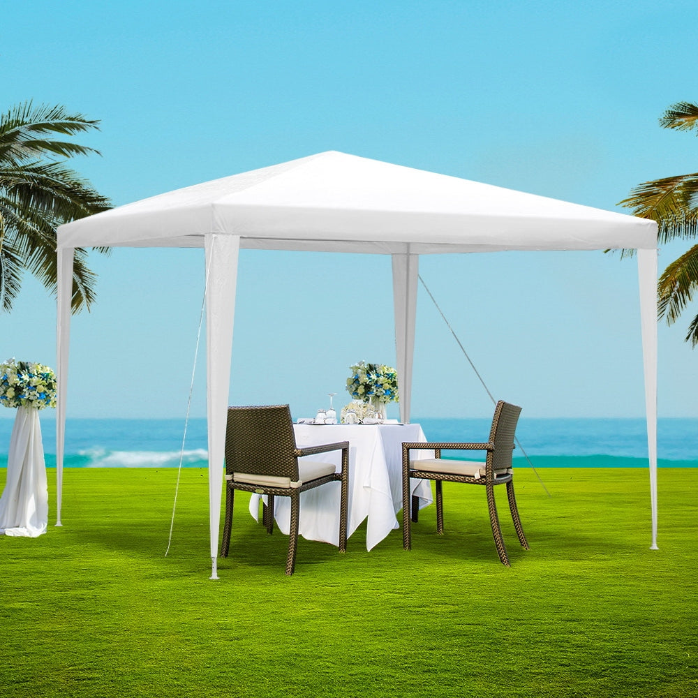 Instahut Gazebo 3x3m Wedding Party Marquee Tent Outdoor Event Camping Canopy Shade White-7