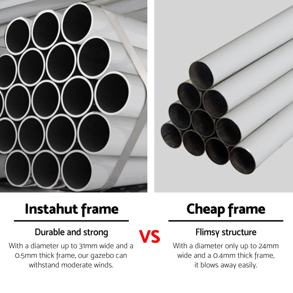 Instahut Gazebo 3x9m Wedding Party Marquee Tent Outdoor Event Camping Shade Blue-5